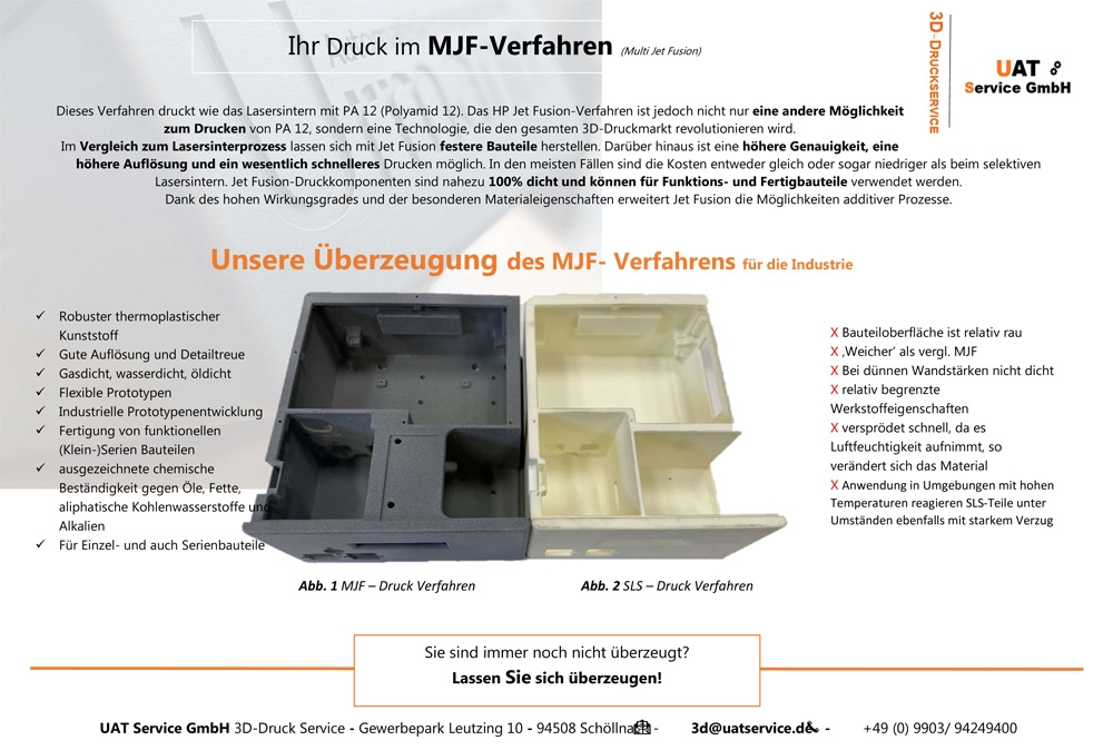 MJF Verfahren 3D Druckservice Urmann