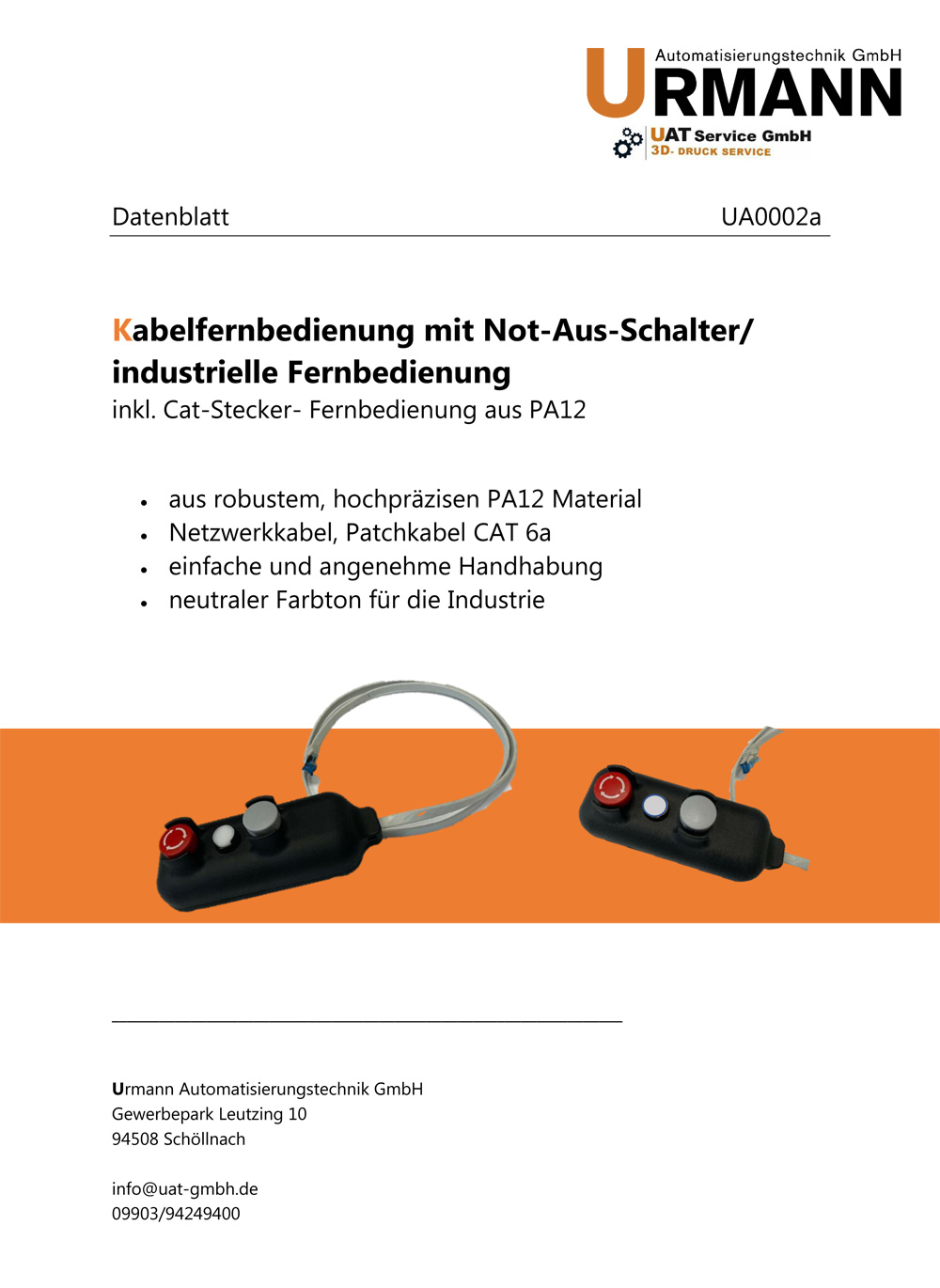 Kabelfernbedienung Urmann Automatisierungstechnik GmbH